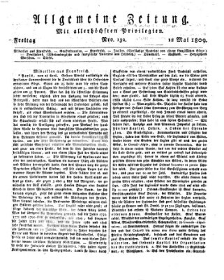 Allgemeine Zeitung Freitag 12. Mai 1809