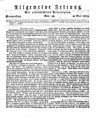 Allgemeine Zeitung Donnerstag 18. Mai 1809