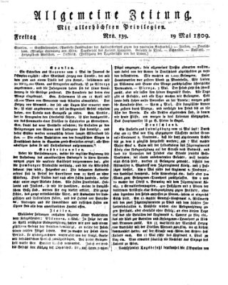 Allgemeine Zeitung Freitag 19. Mai 1809