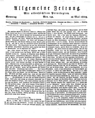 Allgemeine Zeitung Sonntag 28. Mai 1809