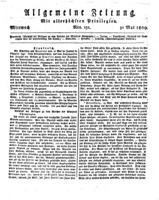 Allgemeine Zeitung Mittwoch 31. Mai 1809