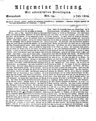 Allgemeine Zeitung Samstag 3. Juni 1809