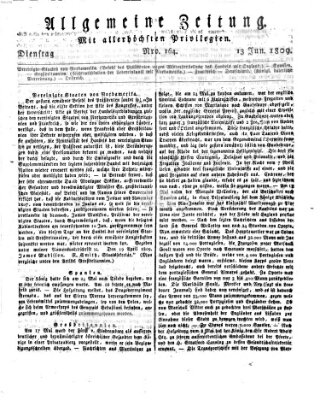 Allgemeine Zeitung Dienstag 13. Juni 1809