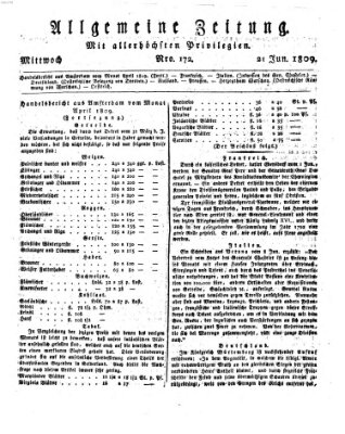 Allgemeine Zeitung Mittwoch 21. Juni 1809