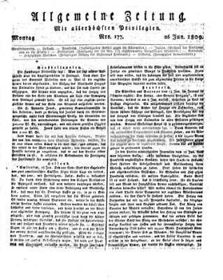 Allgemeine Zeitung Montag 26. Juni 1809