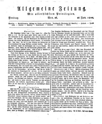 Allgemeine Zeitung Freitag 26. Januar 1810