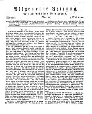 Allgemeine Zeitung Montag 7. Mai 1810