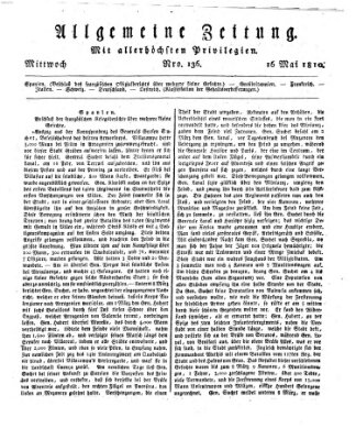 Allgemeine Zeitung Mittwoch 16. Mai 1810