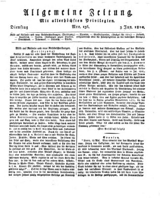 Allgemeine Zeitung Dienstag 5. Juni 1810