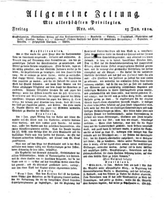 Allgemeine Zeitung Freitag 15. Juni 1810