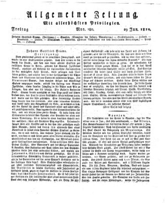 Allgemeine Zeitung Freitag 29. Juni 1810