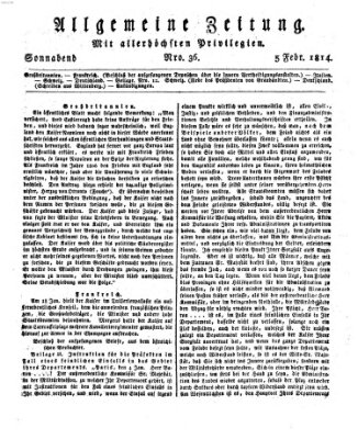 Allgemeine Zeitung Samstag 5. Februar 1814