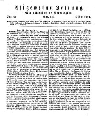 Allgemeine Zeitung Freitag 6. Mai 1814