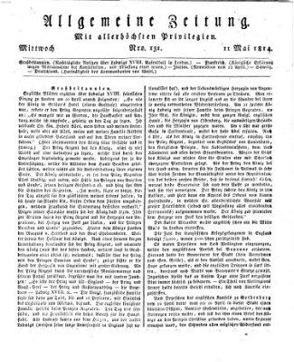 Allgemeine Zeitung Mittwoch 11. Mai 1814