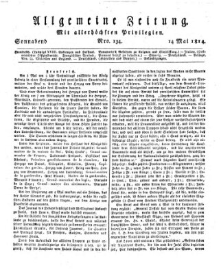 Allgemeine Zeitung Samstag 14. Mai 1814