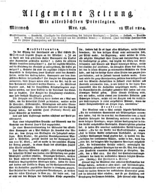 Allgemeine Zeitung Mittwoch 18. Mai 1814