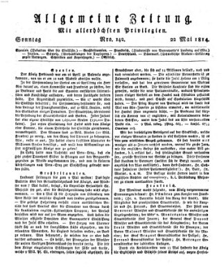 Allgemeine Zeitung Sonntag 22. Mai 1814