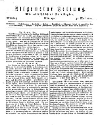 Allgemeine Zeitung Montag 30. Mai 1814