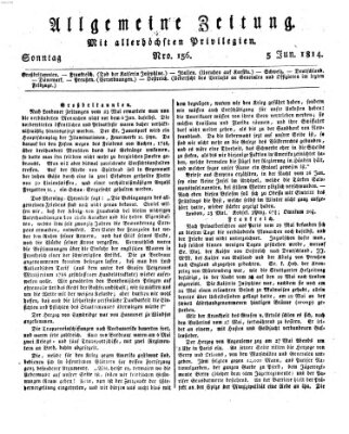 Allgemeine Zeitung Sonntag 5. Juni 1814