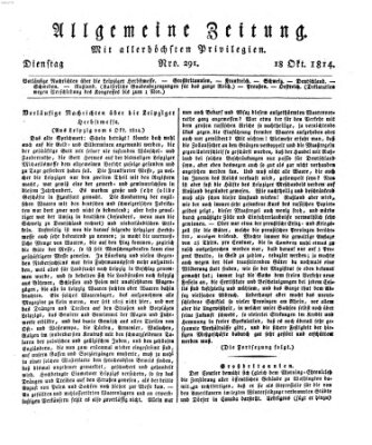 Allgemeine Zeitung Dienstag 18. Oktober 1814