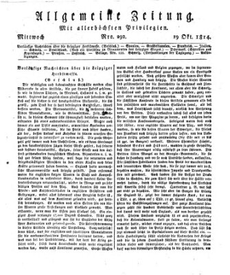 Allgemeine Zeitung Mittwoch 19. Oktober 1814