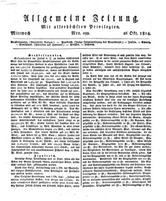 Allgemeine Zeitung Mittwoch 26. Oktober 1814