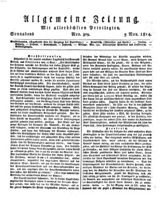 Allgemeine Zeitung Samstag 5. November 1814