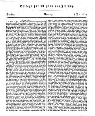 Allgemeine Zeitung Dienstag 8. Februar 1814