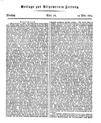 Allgemeine Zeitung Dienstag 15. Februar 1814