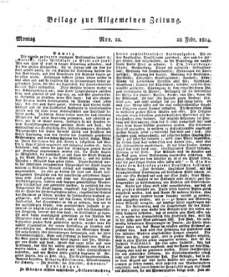 Allgemeine Zeitung Montag 28. Februar 1814