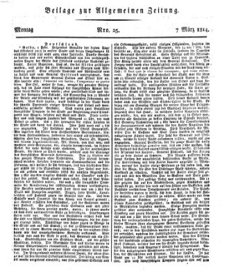 Allgemeine Zeitung Montag 7. März 1814