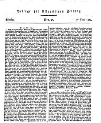 Allgemeine Zeitung Dienstag 26. April 1814