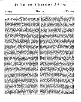 Allgemeine Zeitung Dienstag 3. Mai 1814