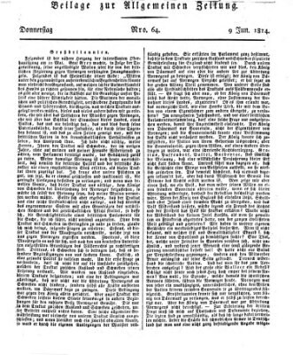 Allgemeine Zeitung Donnerstag 9. Juni 1814