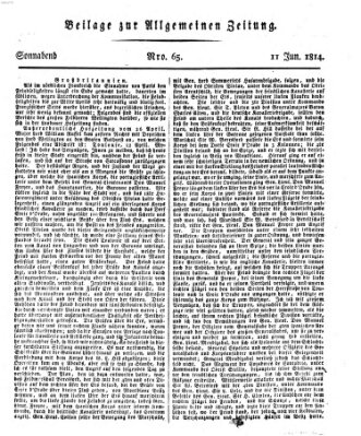 Allgemeine Zeitung Samstag 11. Juni 1814