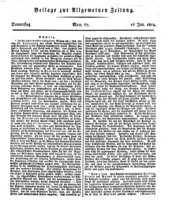 Allgemeine Zeitung Donnerstag 16. Juni 1814