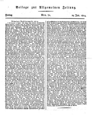 Allgemeine Zeitung Freitag 24. Juni 1814