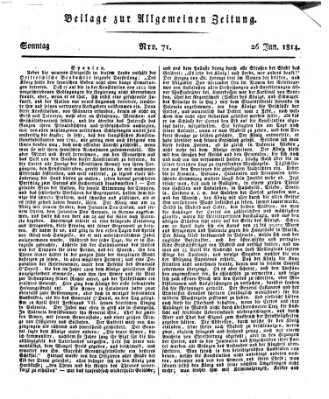 Allgemeine Zeitung Sonntag 26. Juni 1814