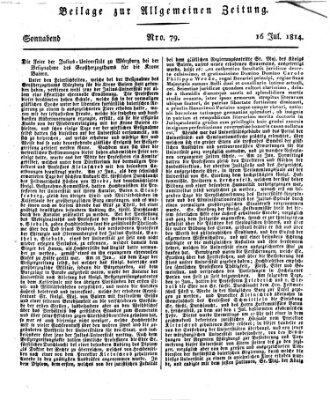 Allgemeine Zeitung Samstag 16. Juli 1814