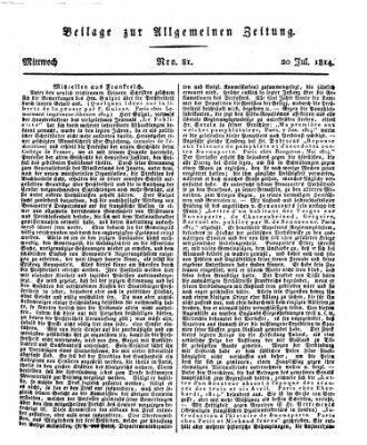 Allgemeine Zeitung Mittwoch 20. Juli 1814