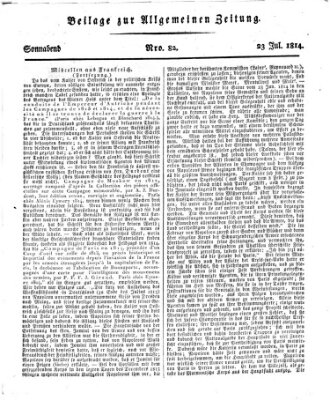 Allgemeine Zeitung Samstag 23. Juli 1814