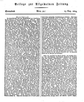 Allgemeine Zeitung Samstag 13. August 1814