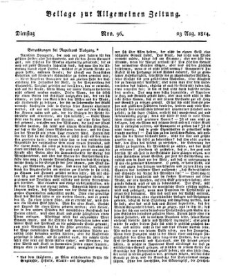 Allgemeine Zeitung Dienstag 23. August 1814