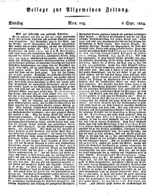 Allgemeine Zeitung Dienstag 6. September 1814