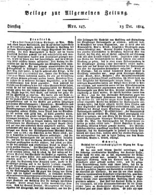 Allgemeine Zeitung Dienstag 13. Dezember 1814