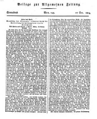 Allgemeine Zeitung Samstag 17. Dezember 1814