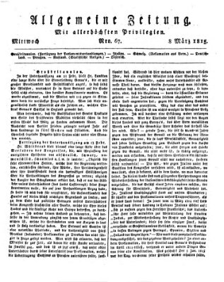 Allgemeine Zeitung Mittwoch 8. März 1815