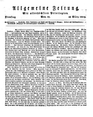 Allgemeine Zeitung Dienstag 28. März 1815