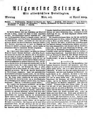 Allgemeine Zeitung Montag 17. April 1815