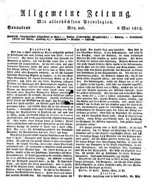 Allgemeine Zeitung Samstag 6. Mai 1815